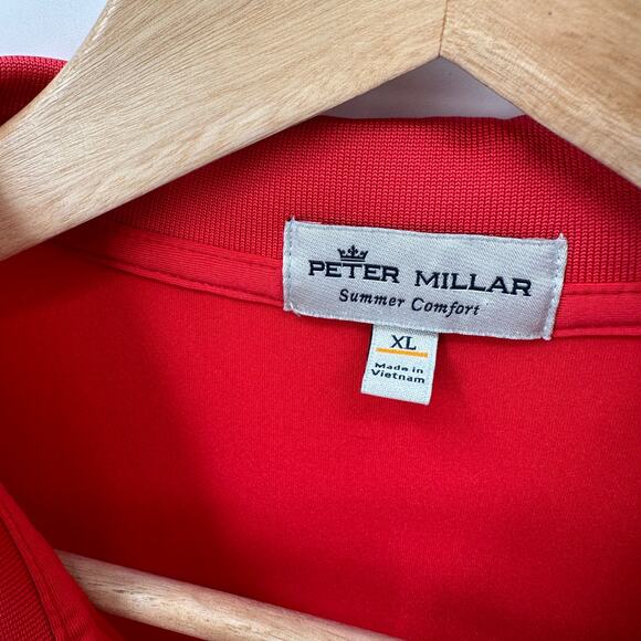 PETER MILLAR Summer Comfort Pink Polo // XL - Picture 4 of 8